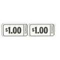 2"x1" $1.00 Stock Roll Ticket